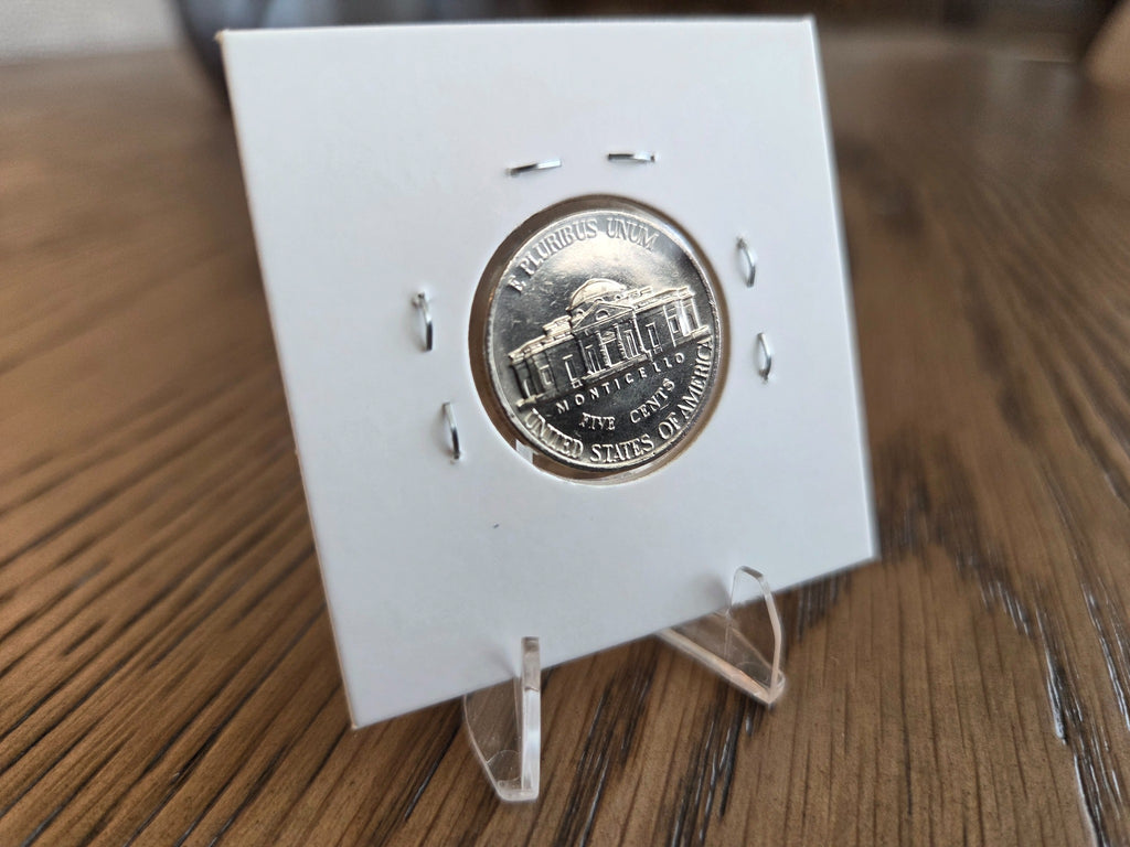 1987-D Jefferson Nickel – Raw / Ungraded — representative reverse photo; coins in protective flips