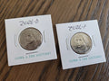2026 P and D Revolutionary War quarter pair, obverse, photographed in coin holders
