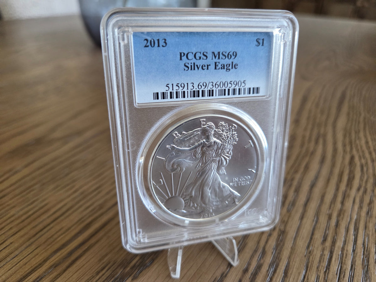 2013 American Silver Eagle – PCGS MS69, obverse of exact coin ASE2013PCGSMS69