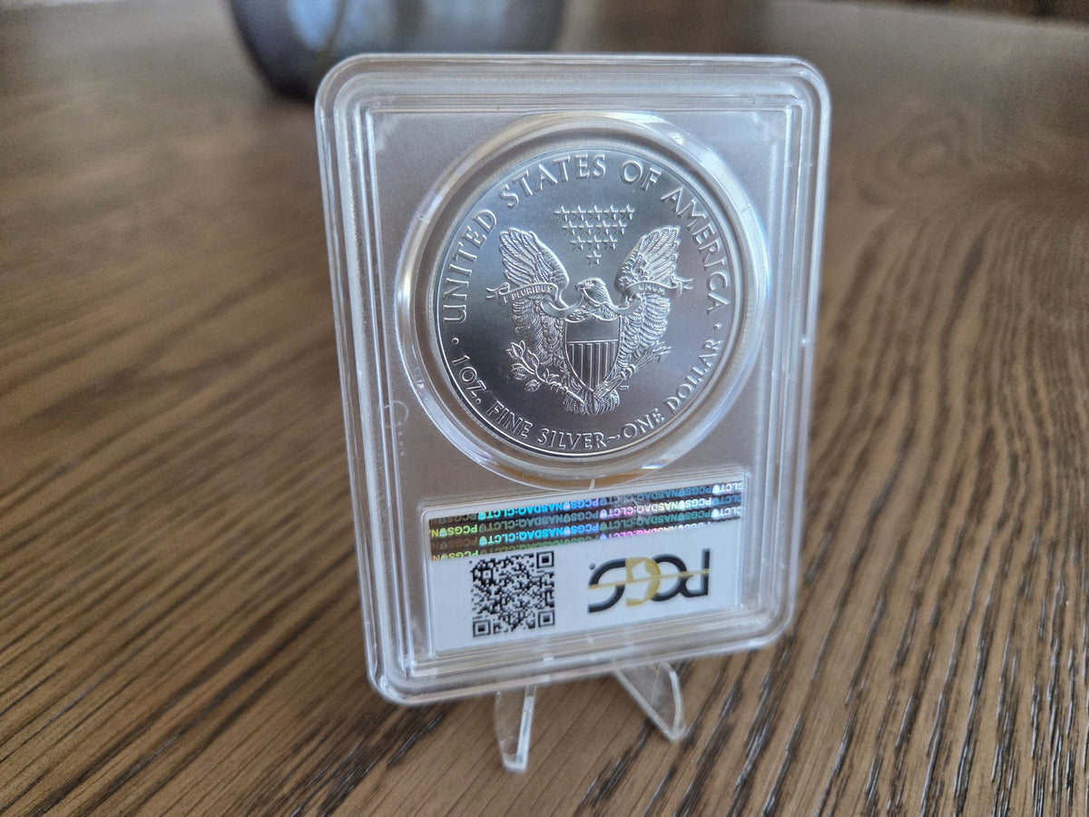 2013 American Silver Eagle – PCGS MS69, reverse of exact coin ASE2013PCGSMS69