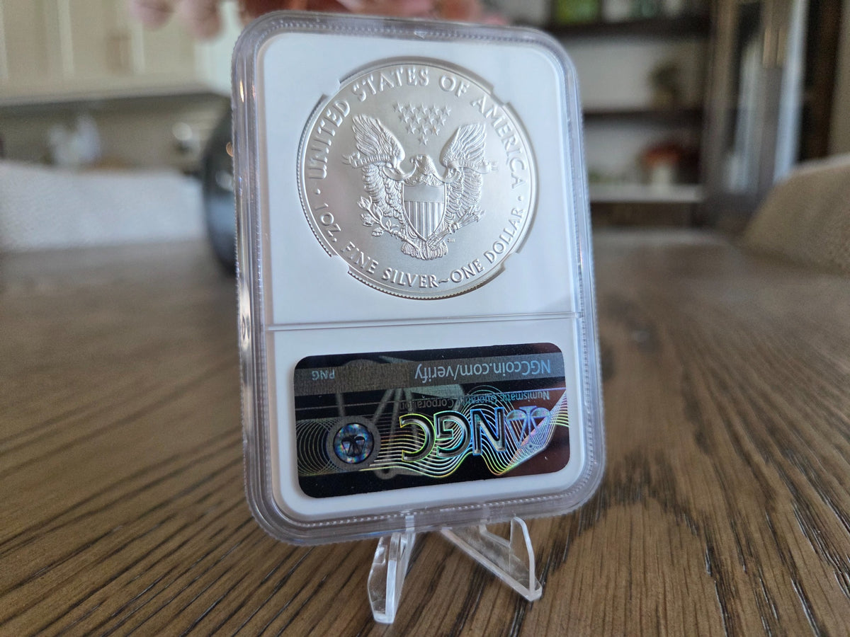 2021 Type 1 Silver Eagle NGC MS70 Tennessee label — reverse