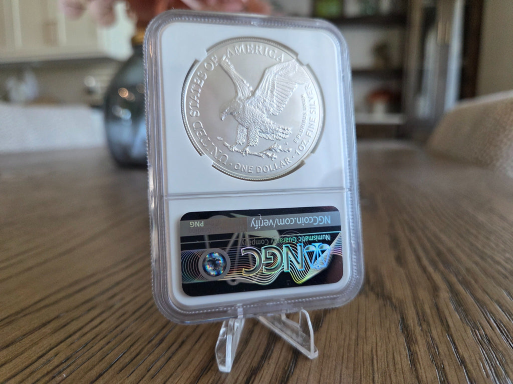 2022 Type 2 Silver Eagle NGC MS70 Arkansas label — reverse
