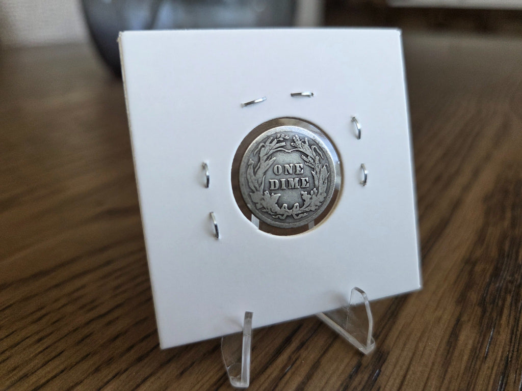 1916 Barber Dime – 90% Silver, reverse of exact coin BD0002