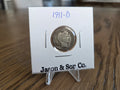 1911 D Barber dime 90% silver – obverse/design side