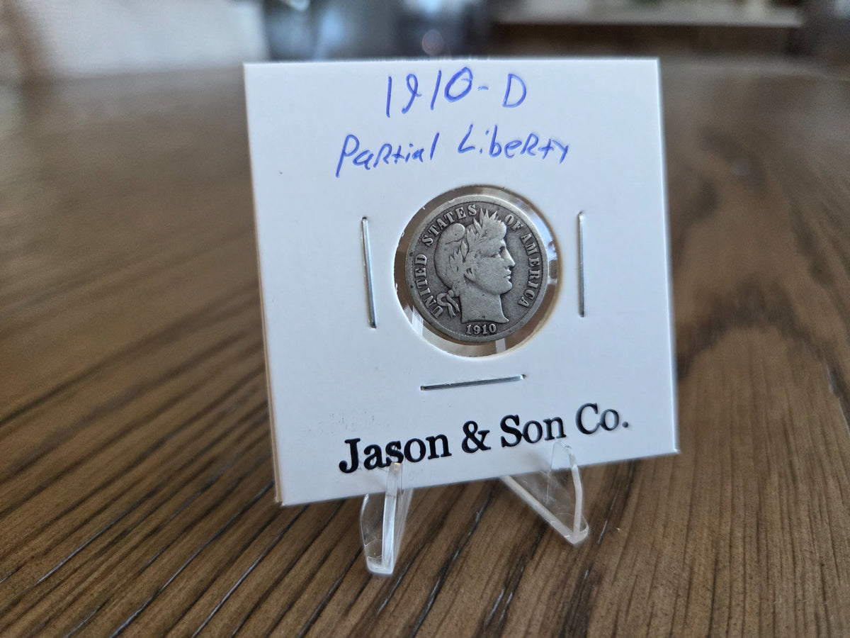 1910-D Barber dime obverse – exact coin BD0006