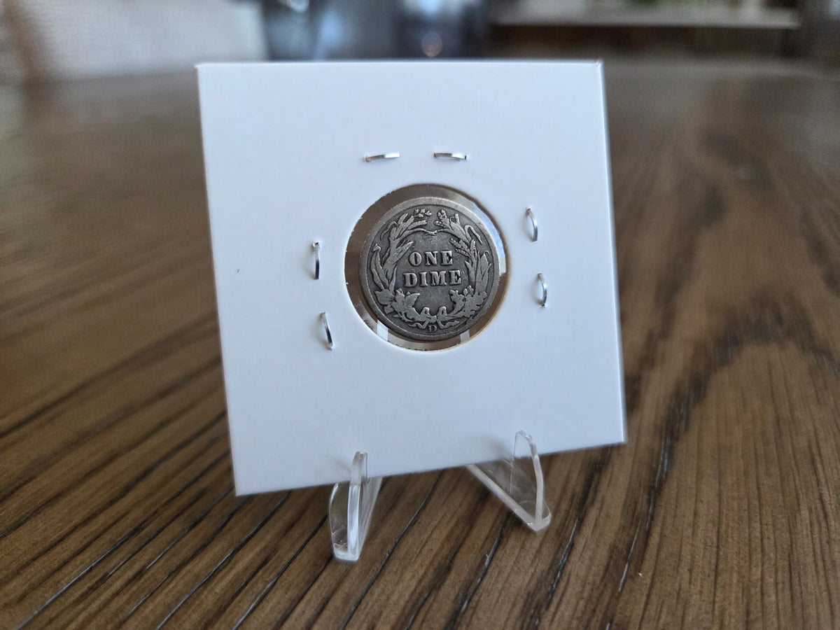 1908-D Barber dime reverse – exact coin BD0008