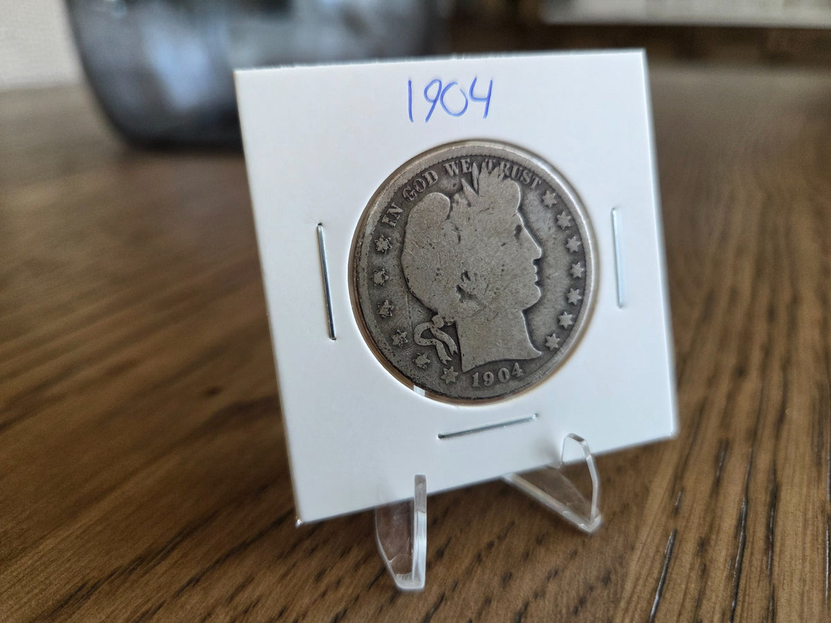 1904 Barber half dollar, obverse of exact coin BH0005