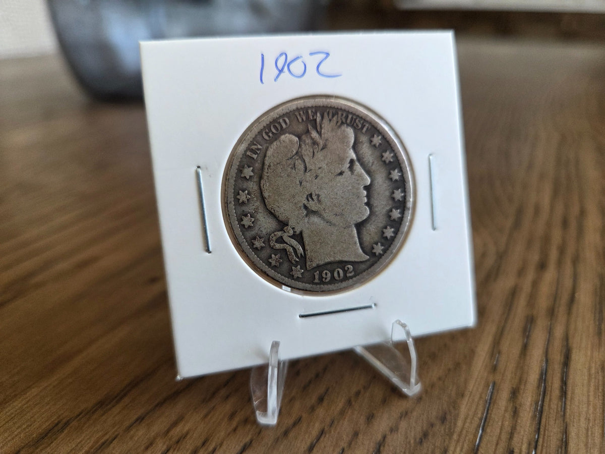 1902 Barber half dollar, obverse of exact coin BH0006