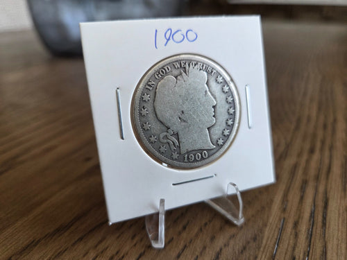 1900 Barber half dollar, obverse of exact coin BH0009