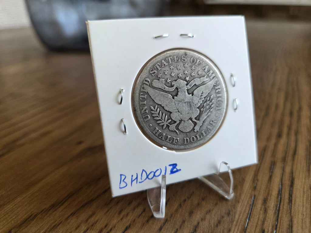 1905-S Barber half dollar, reverse of exact coin BH0012