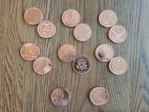 Eight-design copper round assortment and tube