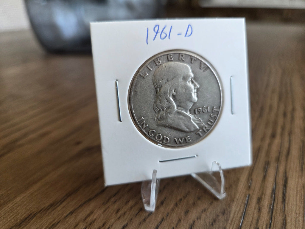 1961-D Franklin half dollar, obverse of exact coin FH0007
