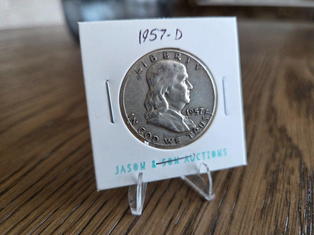 1957-D Franklin Half Dollar obverse