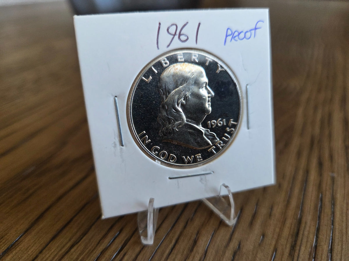 1961 Franklin Proof Half Dollar obverse, exact coin, SKU FH0017
