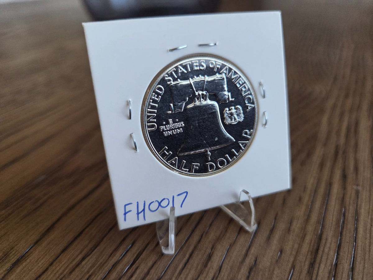 1961 Franklin Proof Half Dollar reverse, exact coin, SKU FH0017