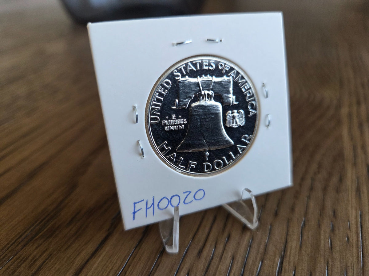 1962 Franklin Proof Half Dollar reverse, exact coin, SKU FH0020