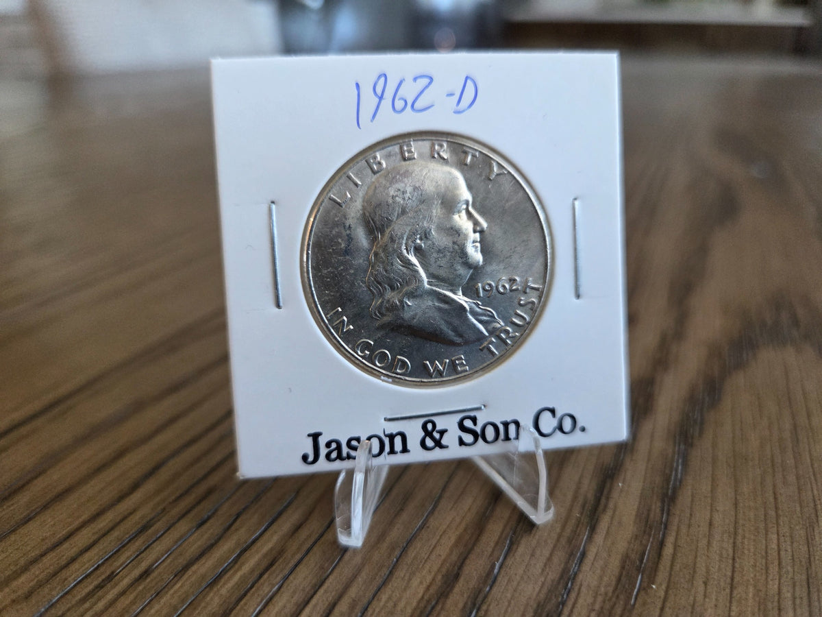 1962-D Franklin half dollar obverse – exact coin FH0022