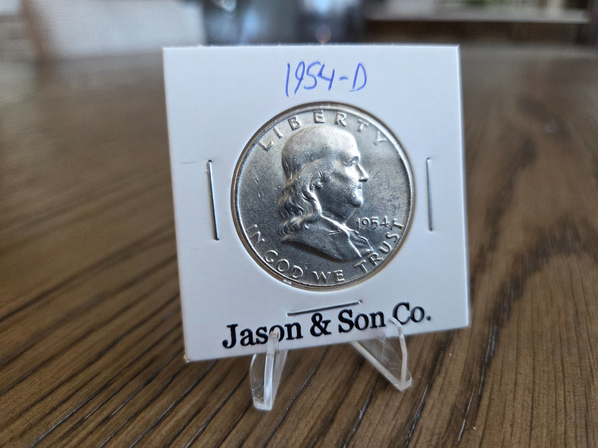 1954-D Franklin half dollar obverse – exact coin FH0023
