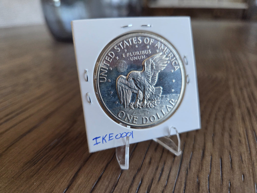 1972-S Eisenhower 40% Silver Proof Dollar reverse, exact coin, SKU IKE0001