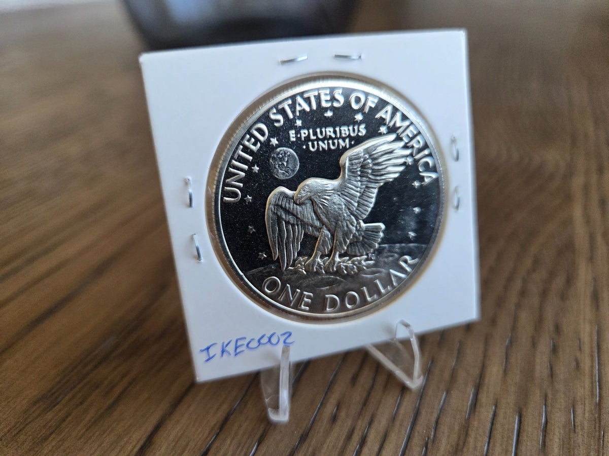 1971-S Eisenhower 40% Silver Proof Dollar reverse, exact coin, SKU IKE0002