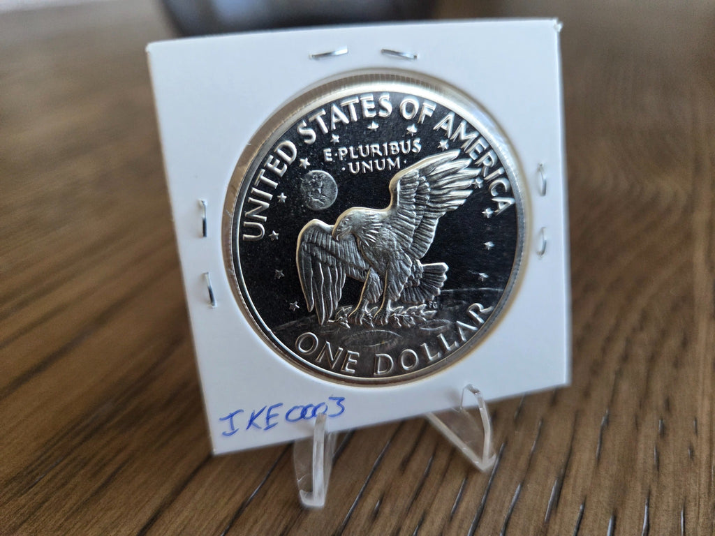 1971-S Eisenhower 40% Silver Proof Dollar reverse, exact coin, SKU IKE0003