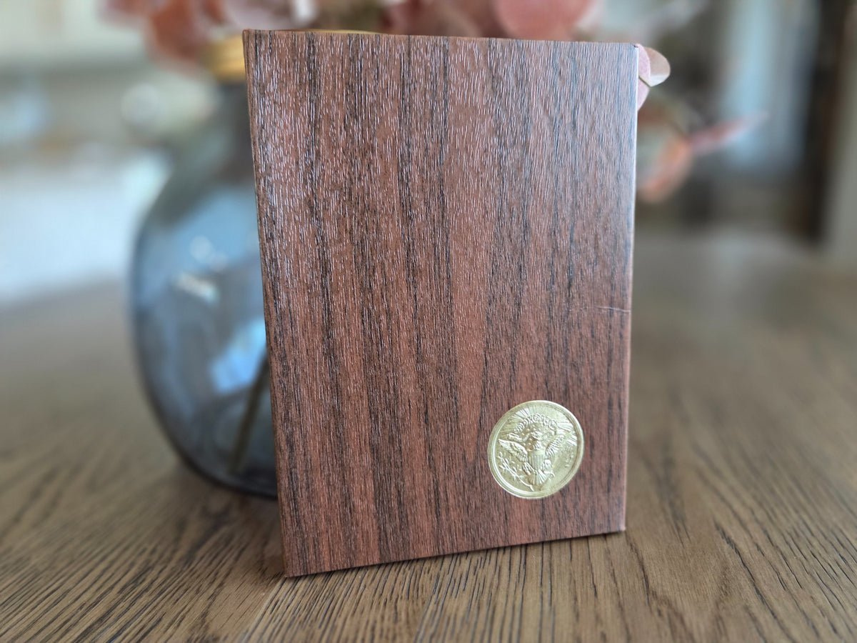 1971-S Eisenhower silver Proof dollar with light haze — brown box front