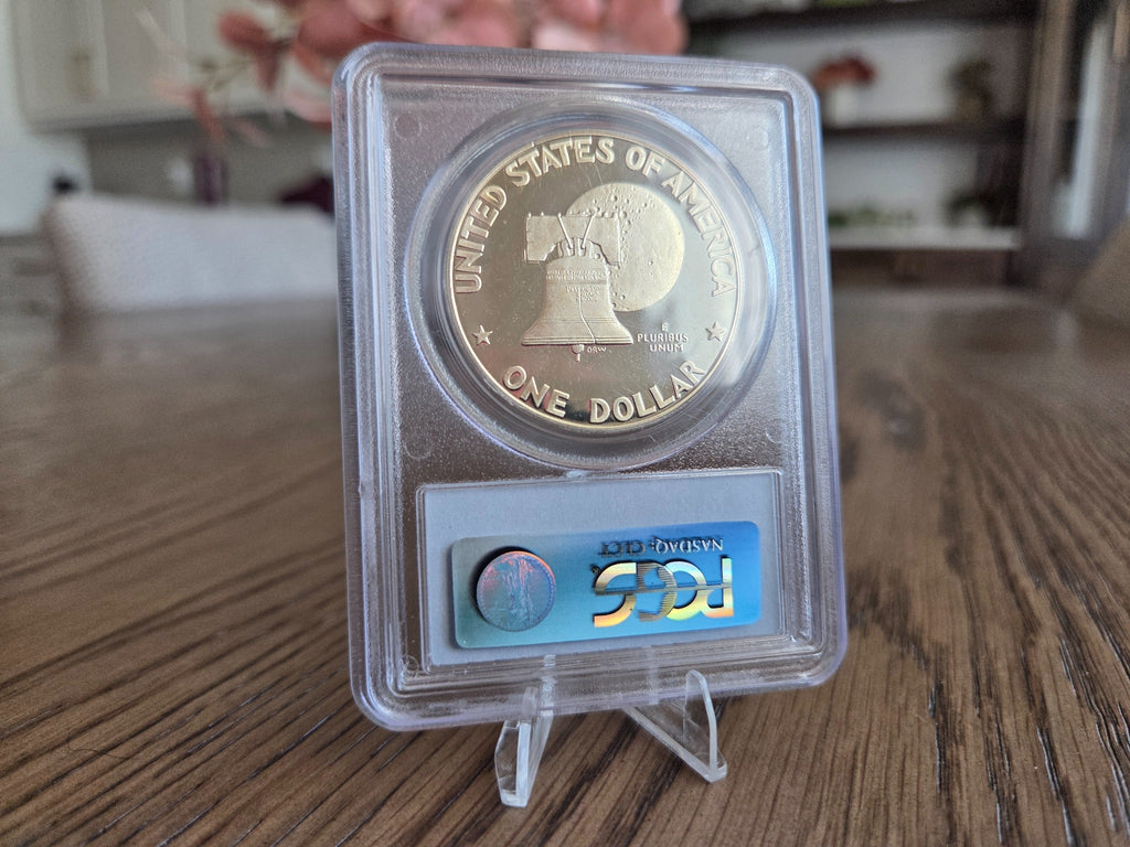 1976-S Eisenhower Proof Dollar – 40% Silver – PCGS PR69DCAM – exact item photo 2