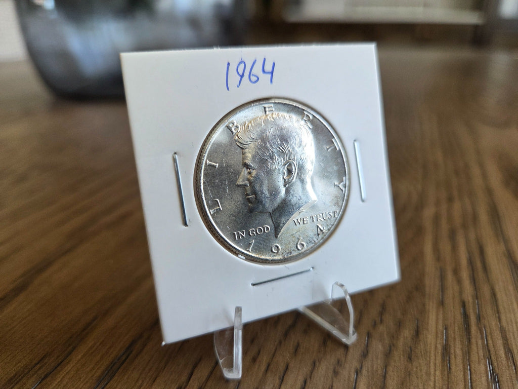 1964 Kennedy Half Dollar – 90% Silver, obverse of exact coin KH0006