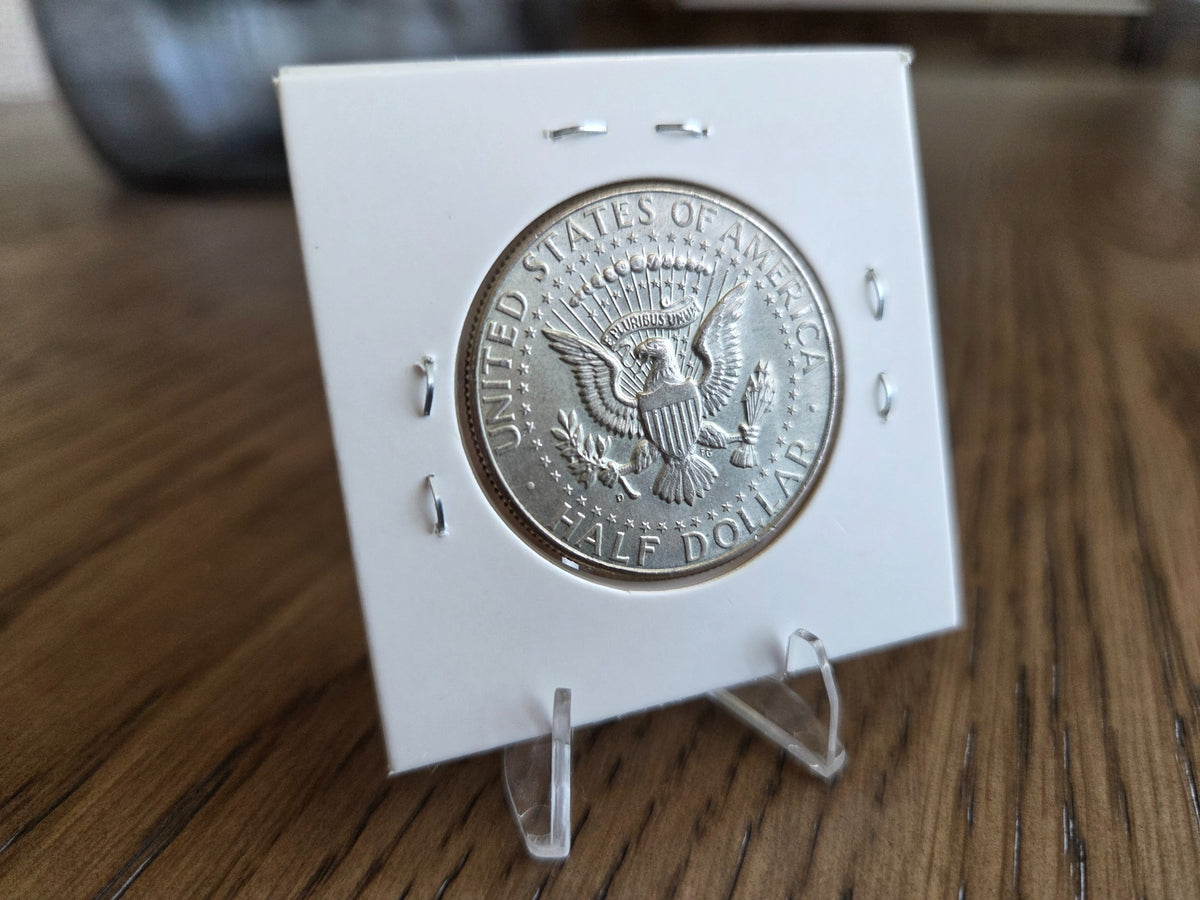 1964-D Kennedy Half Dollar – 90% Silver, reverse of exact coin KH0007