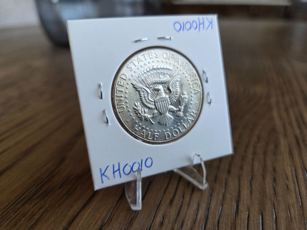 1970-D Kennedy Half Dollar 40% silver reverse, exact coin, SKU KH0010