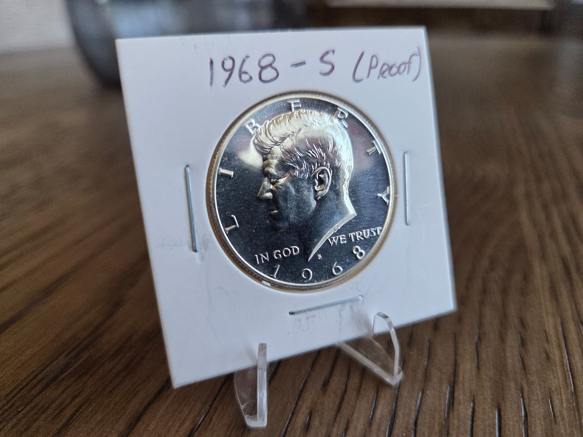 1968-S Kennedy 40% Silver Proof Half Dollar obverse, exact coin, SKU KH0011