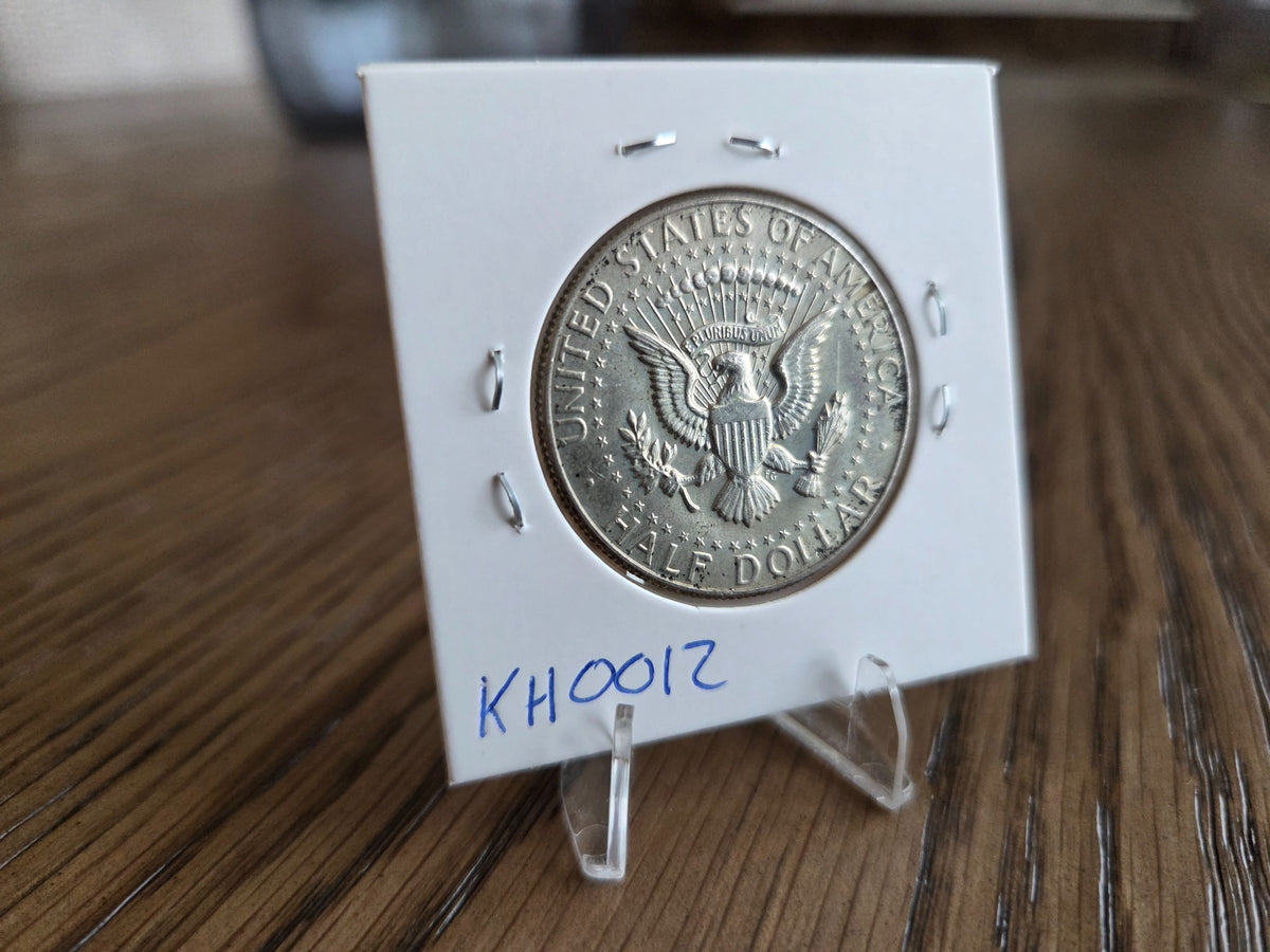 1965 Kennedy Half Dollar – 40% Silver – Toned – reverse – exact coin KH0012
