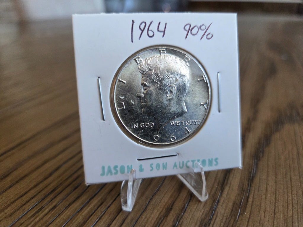 1964 Kennedy half dollar obverse – exact coin KH0015