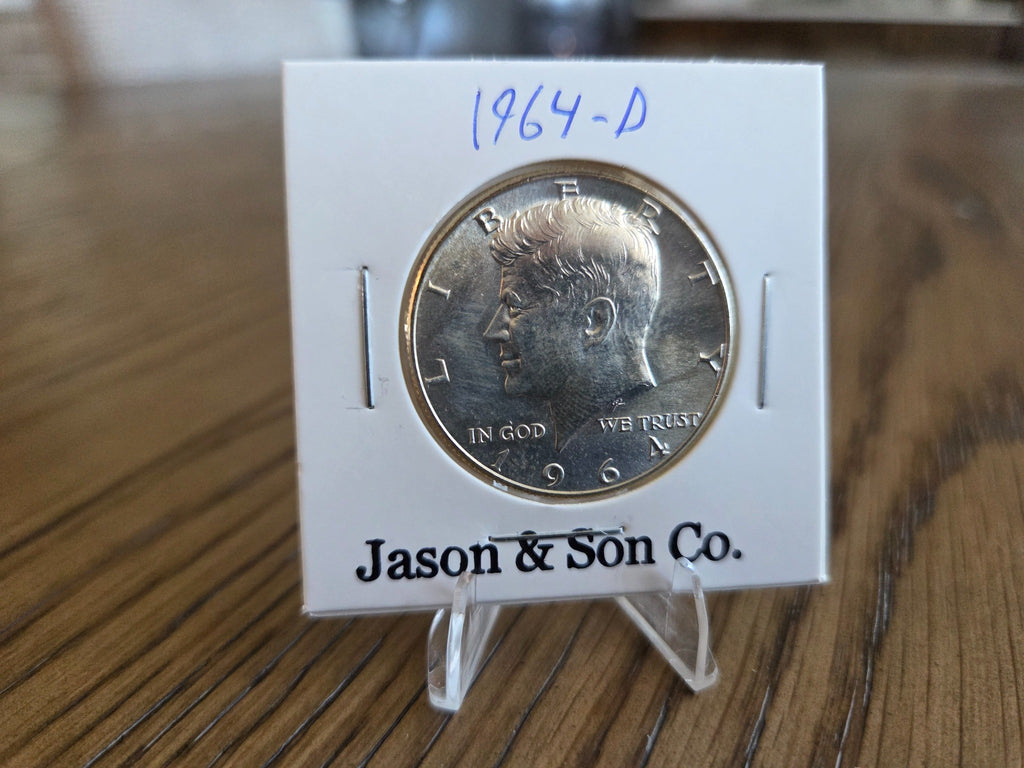 1964-D Kennedy half dollar obverse – exact coin KH0017