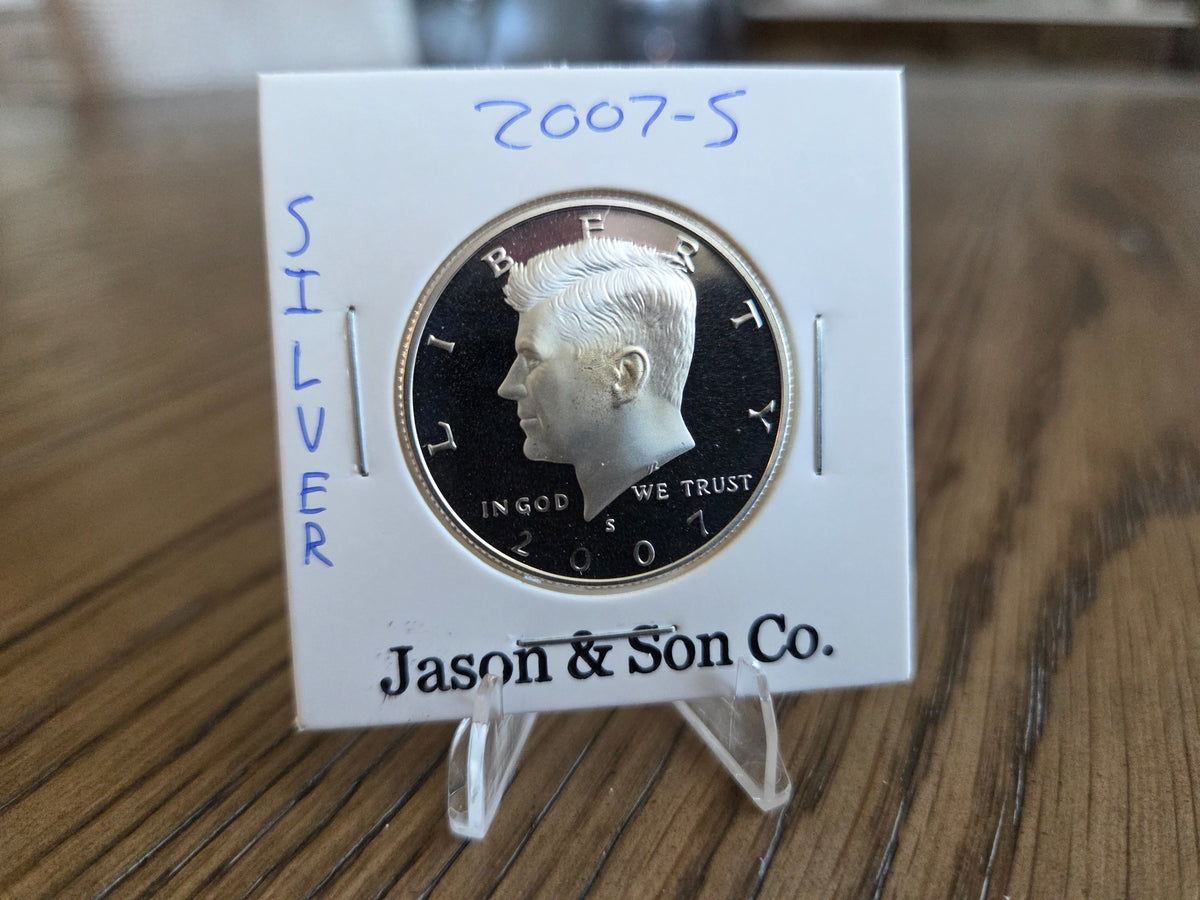 2007-S silver Proof Kennedy half dollar — obverse