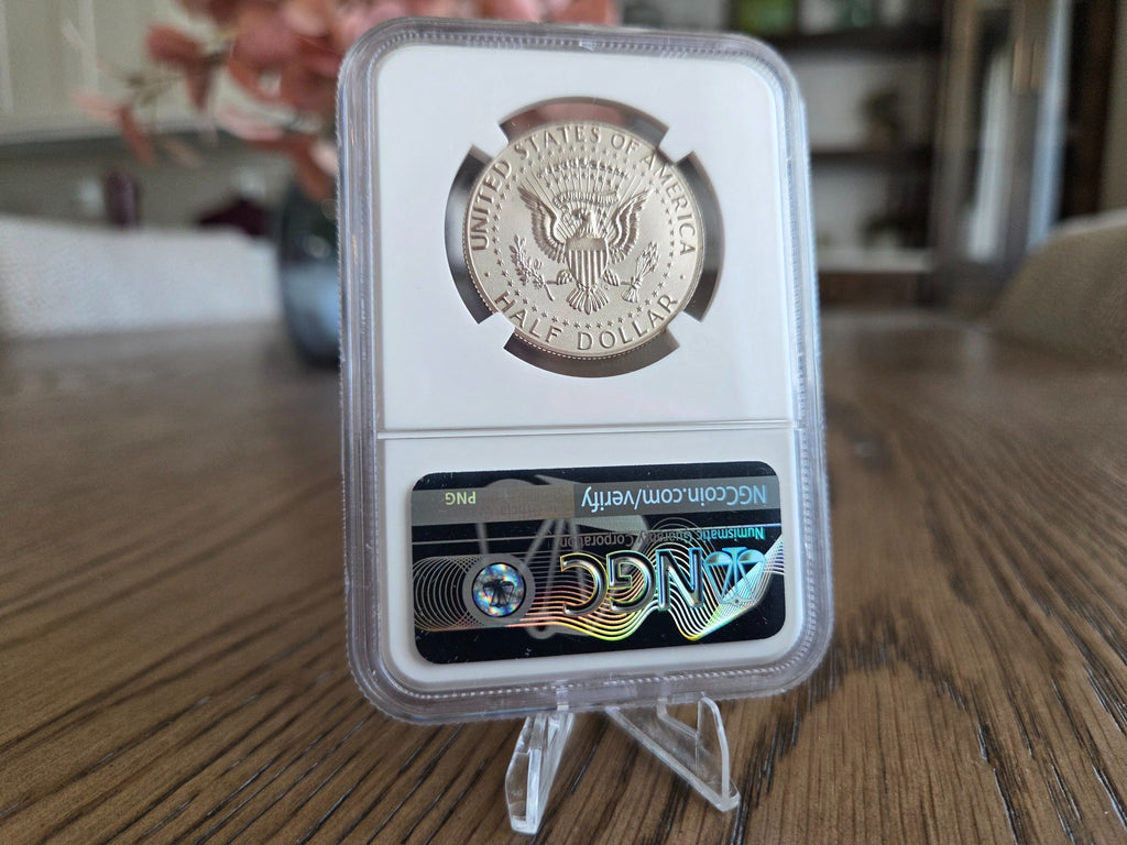 2019-S Kennedy Half Dollar – Apollo 11 Set – NGC PF70 Enhanced Reverse Proof – exact item photo 2