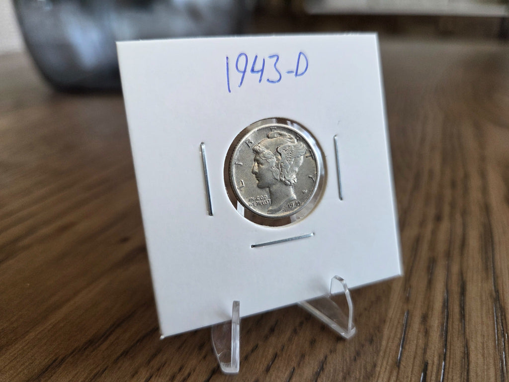1943-D Mercury Dime – 90% Silver, obverse of exact coin MD0001