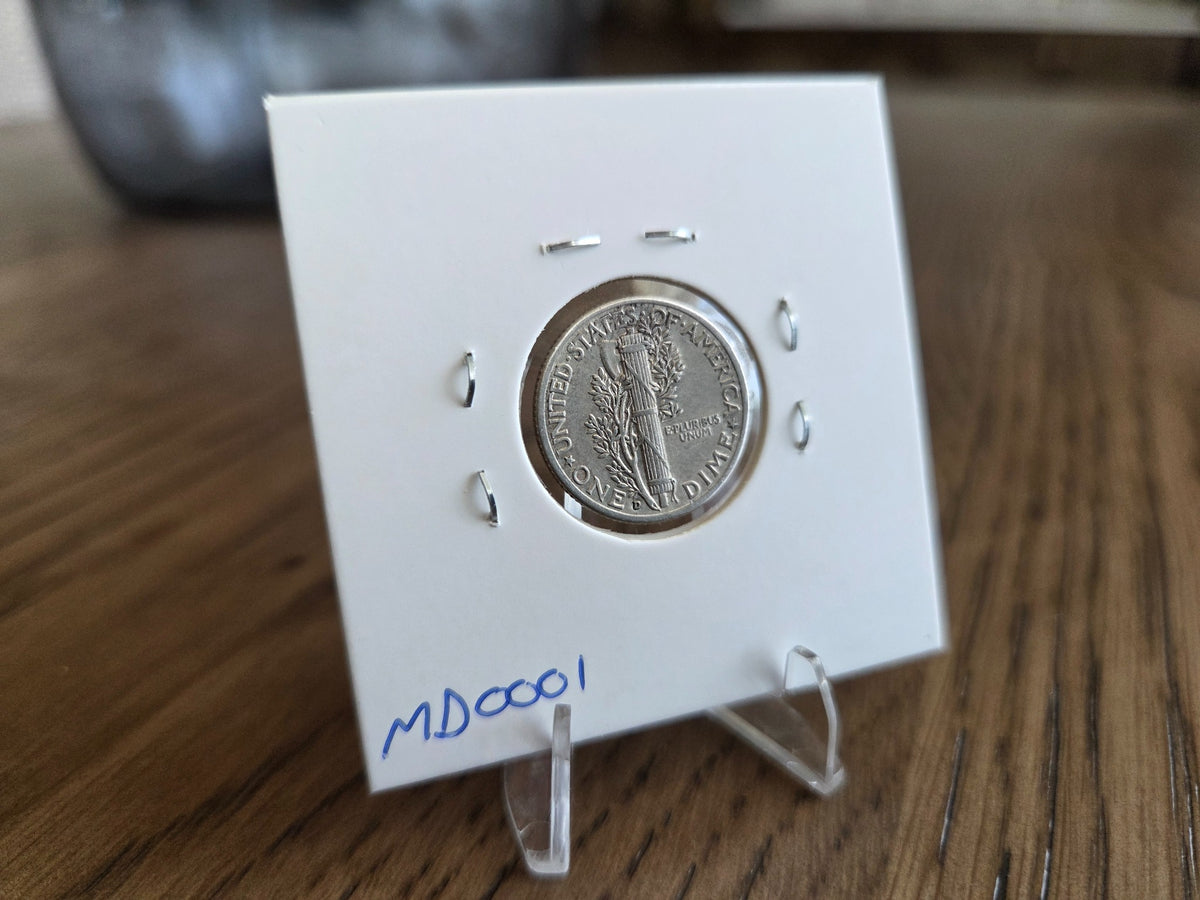 1943-D Mercury Dime – 90% Silver, reverse of exact coin MD0001