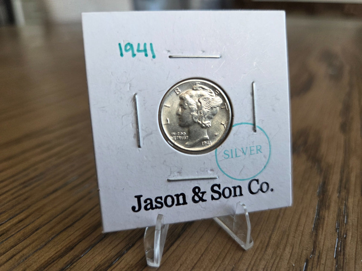 1941 Mercury dime obverse - exact coin MD0008