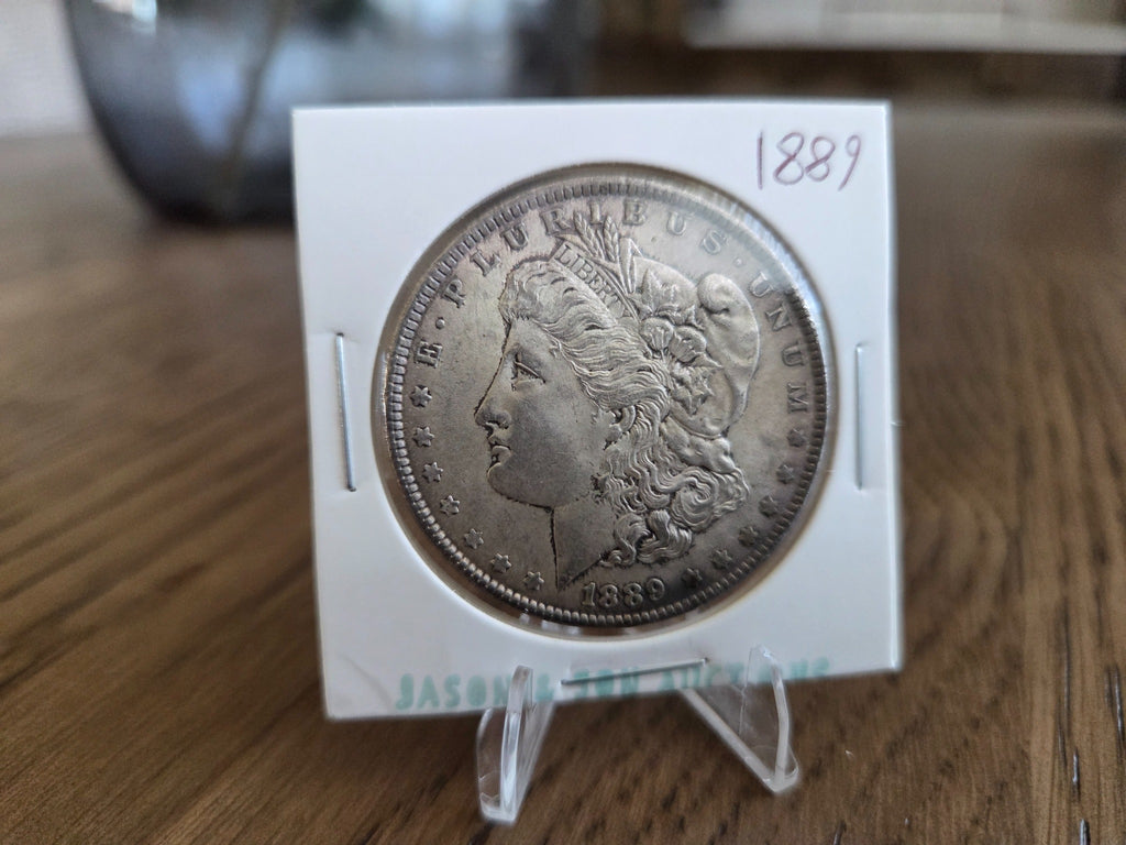 1889 Morgan Silver Dollar – Philadelphia, obverse of exact coin MSD0001