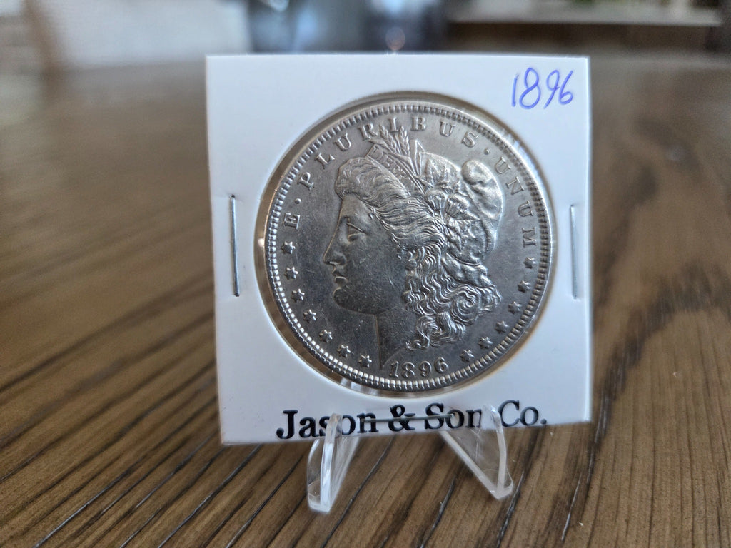 1896 Morgan silver dollar obverse – exact coin MSD0003