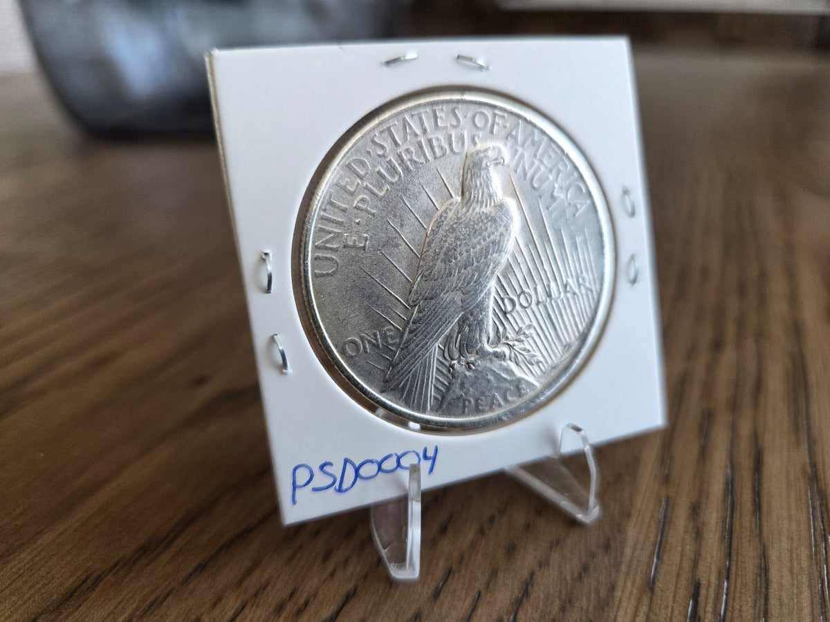 1924 Peace Dollar – 90% Silver, reverse of exact coin PSD0004