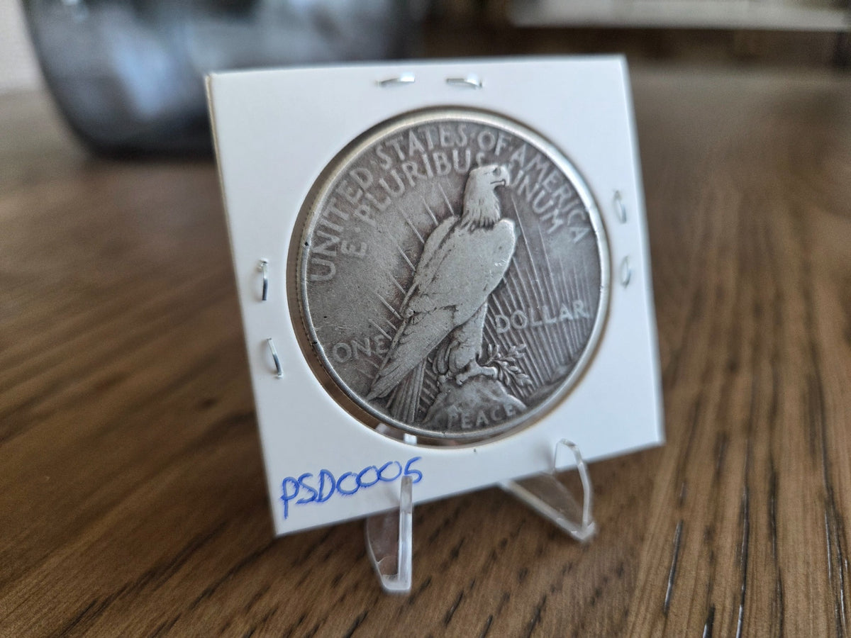 1935 Peace Dollar – 90% Silver, reverse of exact coin PSD0005