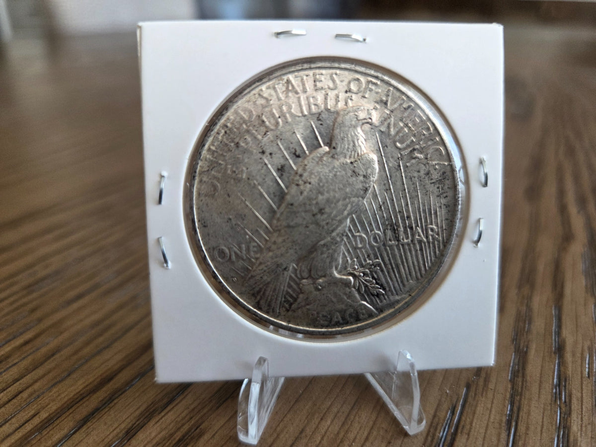 1922-D Peace Dollar, reverse, exact coin PSD0010