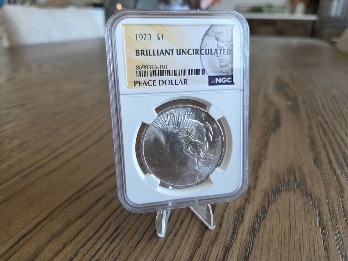 1923 Peace dollar NGC Brilliant Uncirculated — obverse