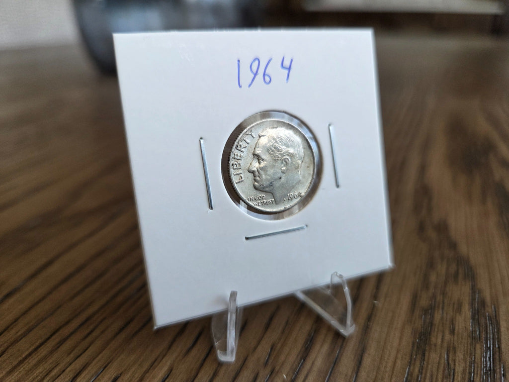 Obverse of exact 1964 Roosevelt dime RD0002
