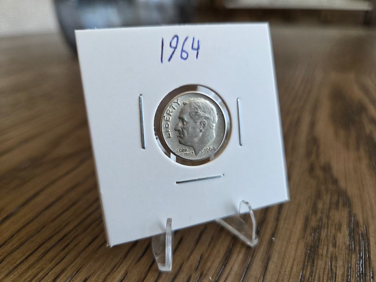 Obverse of exact 1964 Roosevelt dime RD0006