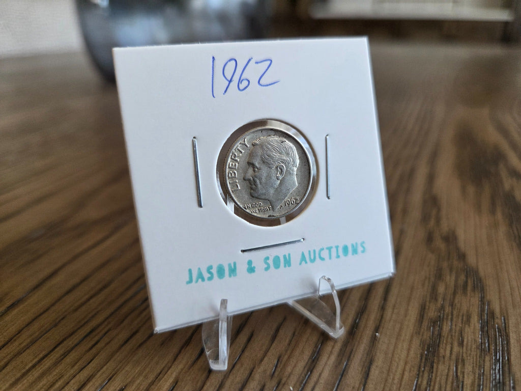 Obverse of exact 1962 Roosevelt Dime RD0007