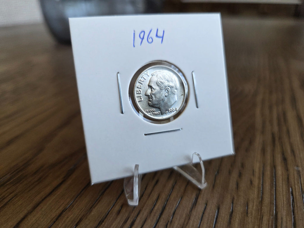1964 Roosevelt Dime obverse, exact coin, SKU RD0009