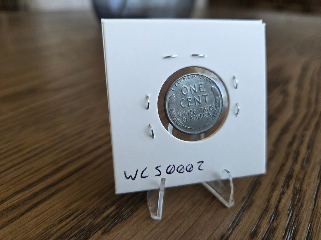 1943 Lincoln Steel Wheat Cent, reverse of exact coin WCS0002